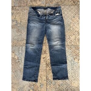 American Eagle Men's 34x32 Athletic Straight Jeans Stretch Denim Medium Wash